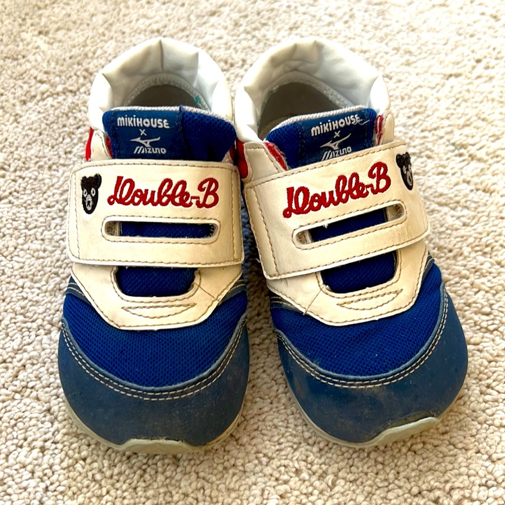 Mikihouse sneakers blue and white size 15.5 cm/ 9.5 kids